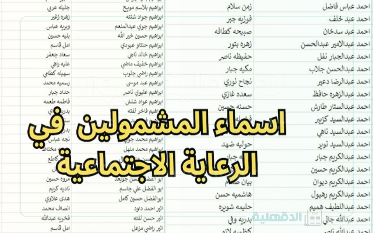 اسماء المشمولين بالرعاية الاجتماعية في العراق بأهم شروط ومعايير التقديم
