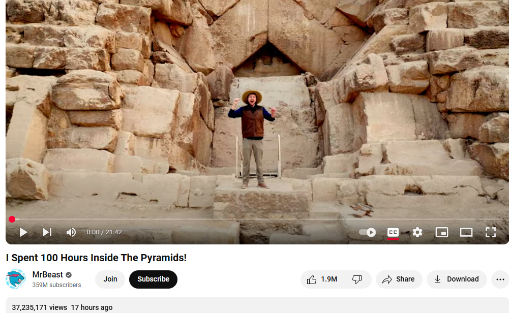 مغامرات داخل الأهرامات.. حقيقة استئجار مستر بيست للأهرامات المصرية mr beast pyramids "وزارة السياحة تحسم الجدل" حقيقة استئجار مستر بيست للأهرامات المصرية