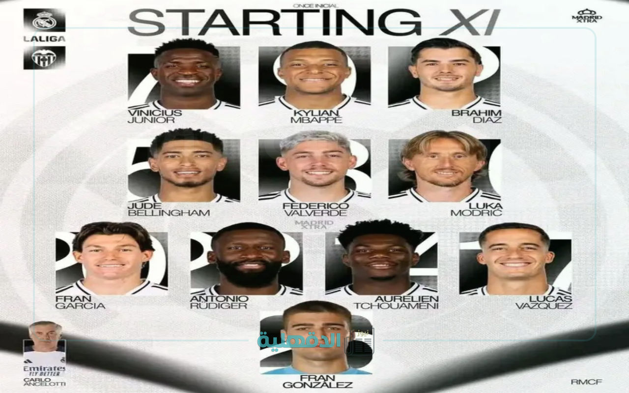 "Real Madrid vs Valencia".. مباراة ريال مدريد وفالنسيا في الدوري الاسباني الممتاز 2025 “Real Madrid vs Valencia”.. مباراة ريال مدريد وفالنسيا في الدوري الاسباني الممتاز 2025