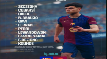 تشكيلة برشلونة ضد ريال بيتيس الرسمية barcelona vs real betis في الدوري الاسباني الممتاز 2025 والقنوات الناقلة