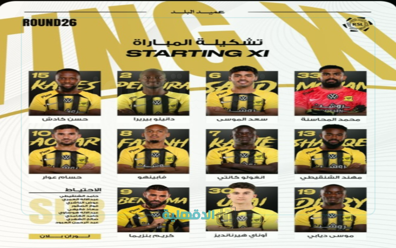 تشكيلة الاتحاد ضد الأهلي الرسمية al ahli vs al ittihad في دوري روشن السعودي 2025 والقنوات الناقلة والموعد تشكيلة الاتحاد ضد الأهلي الرسمية al ahli vs al ittihad في دوري روشن السعودي 2025 والقنوات الناقلة والموعد